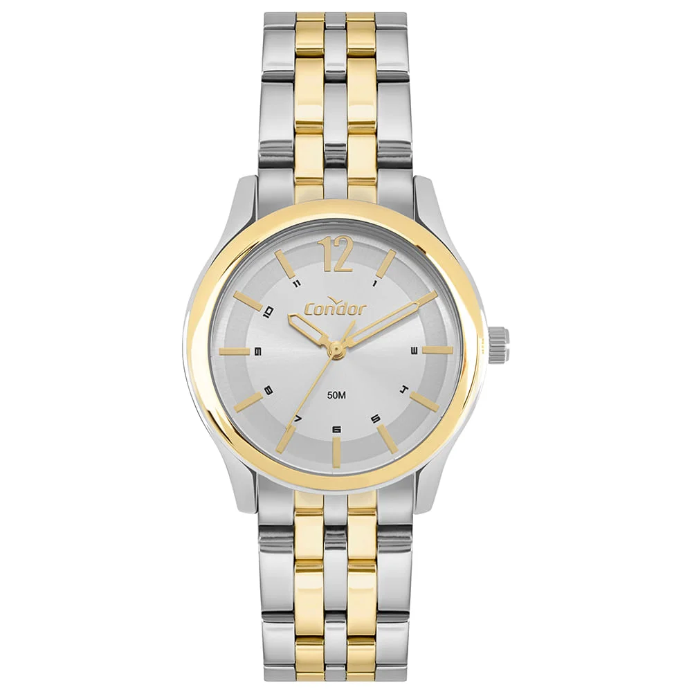 Kit Relógio Condor Feminino Dia A Dia Bicolor - CO2035OAO/K4K Dourado 2