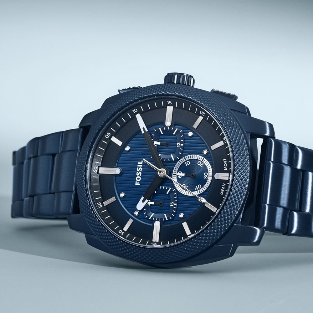 Relógio Fossil Masculino Machine Azul - FS6167/1AN Azul 2
