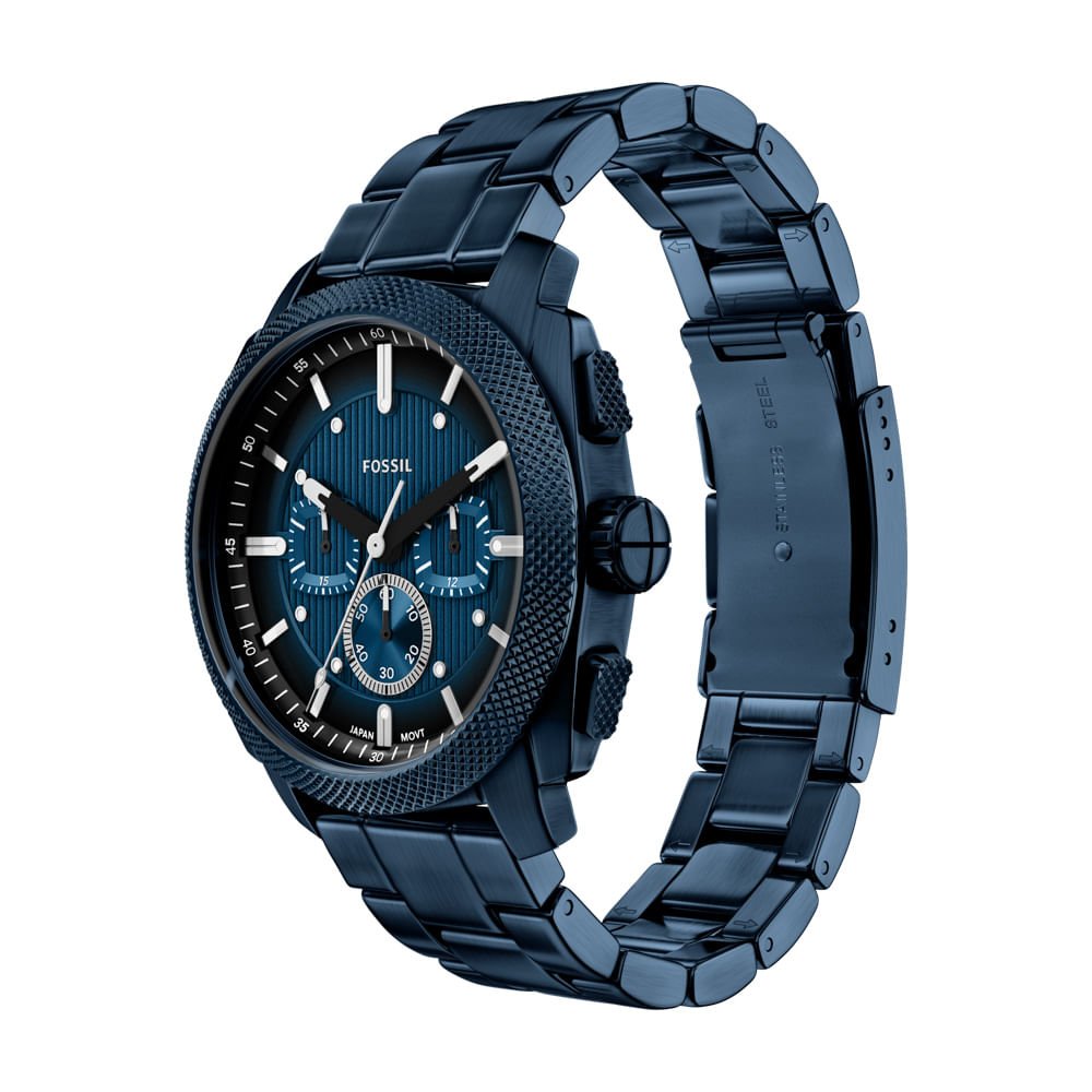 Relógio Fossil Masculino Machine Azul - FS6167/1AN Azul 4