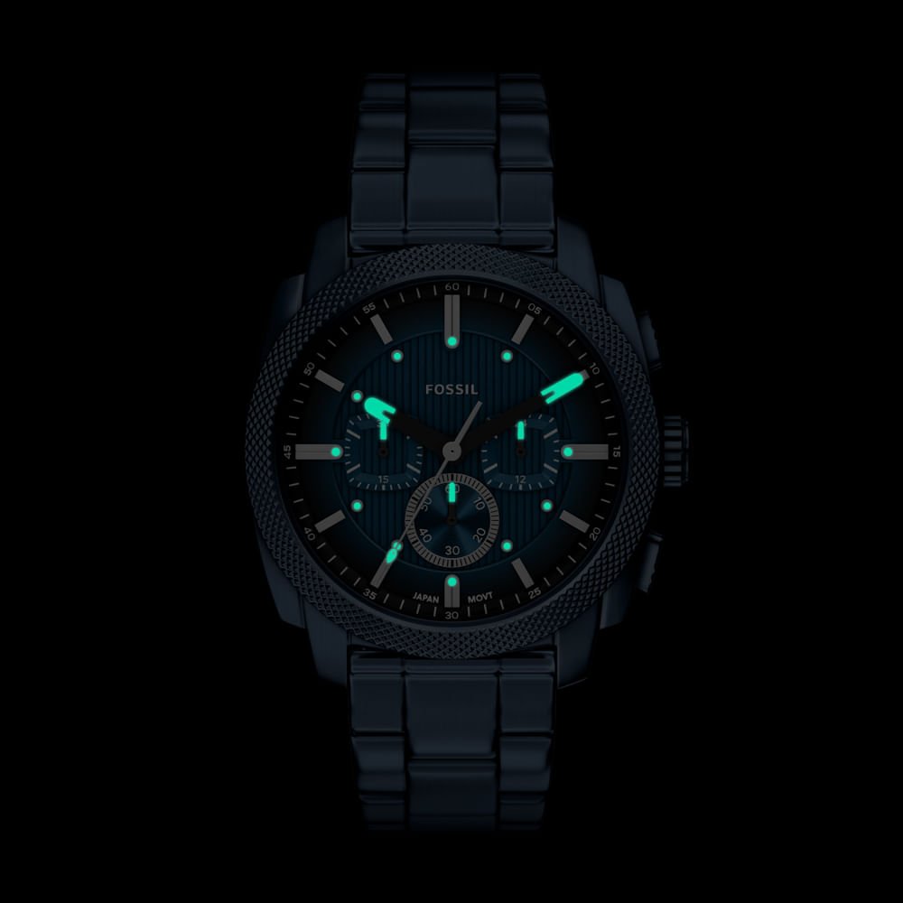 Relógio Fossil Masculino Machine Azul - FS6167/1AN Azul 9