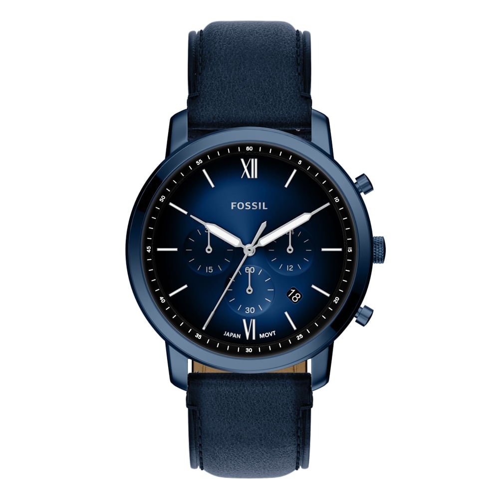 Relógio Fossil Masculino Neutra Azul - FS6168/0AN