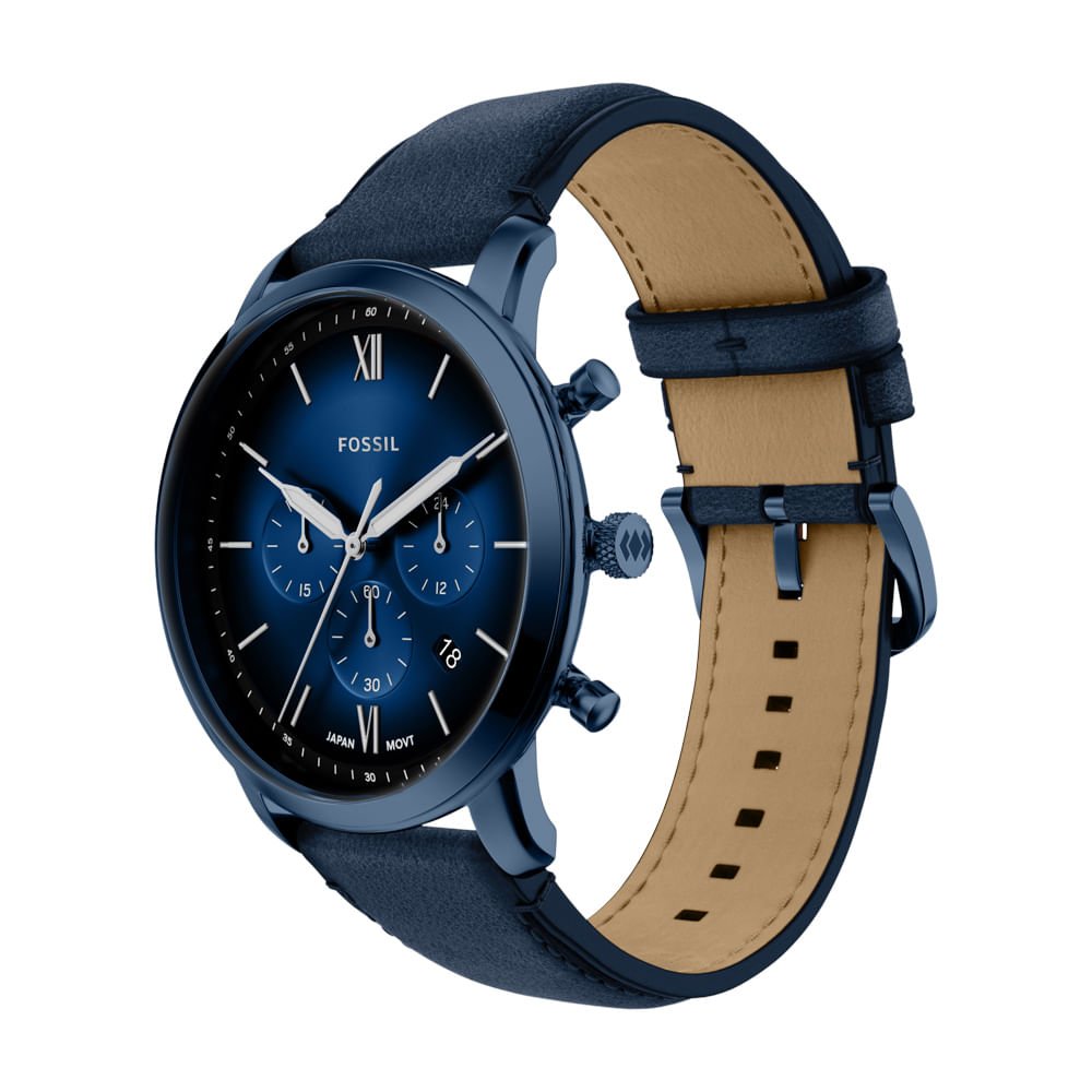 Relógio Fossil Masculino Neutra Azul - FS6168/0AN Azul 4