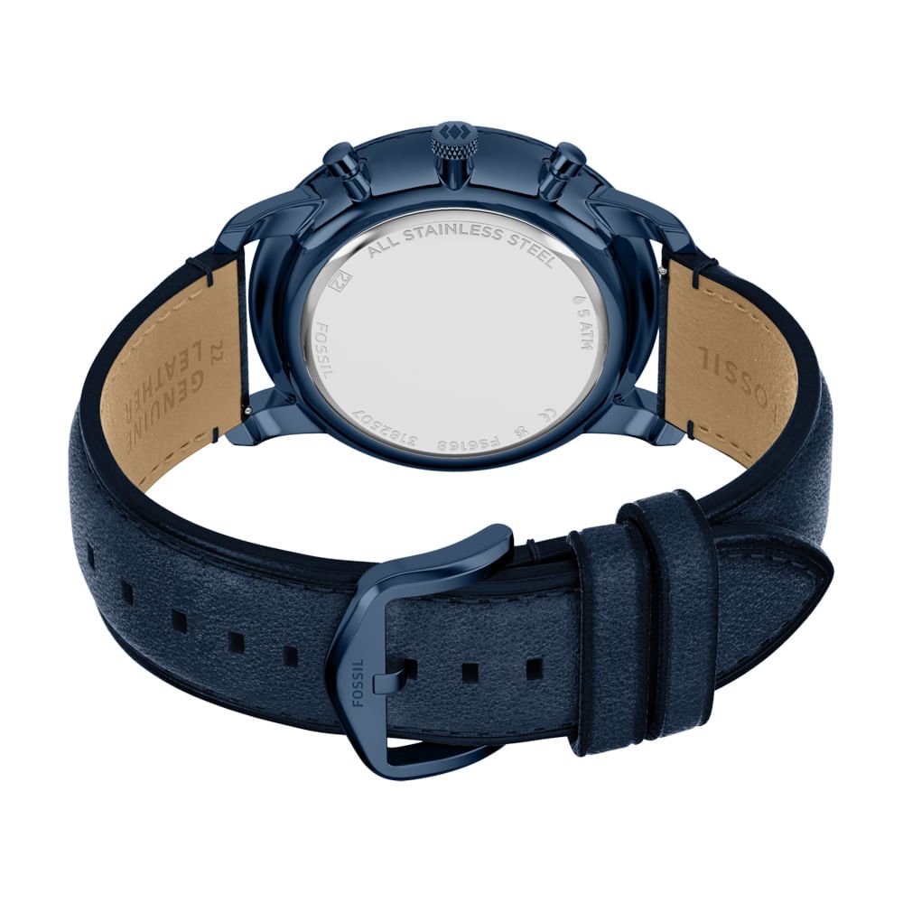 Relógio Fossil Masculino Neutra Azul - FS6168/0AN Azul 6