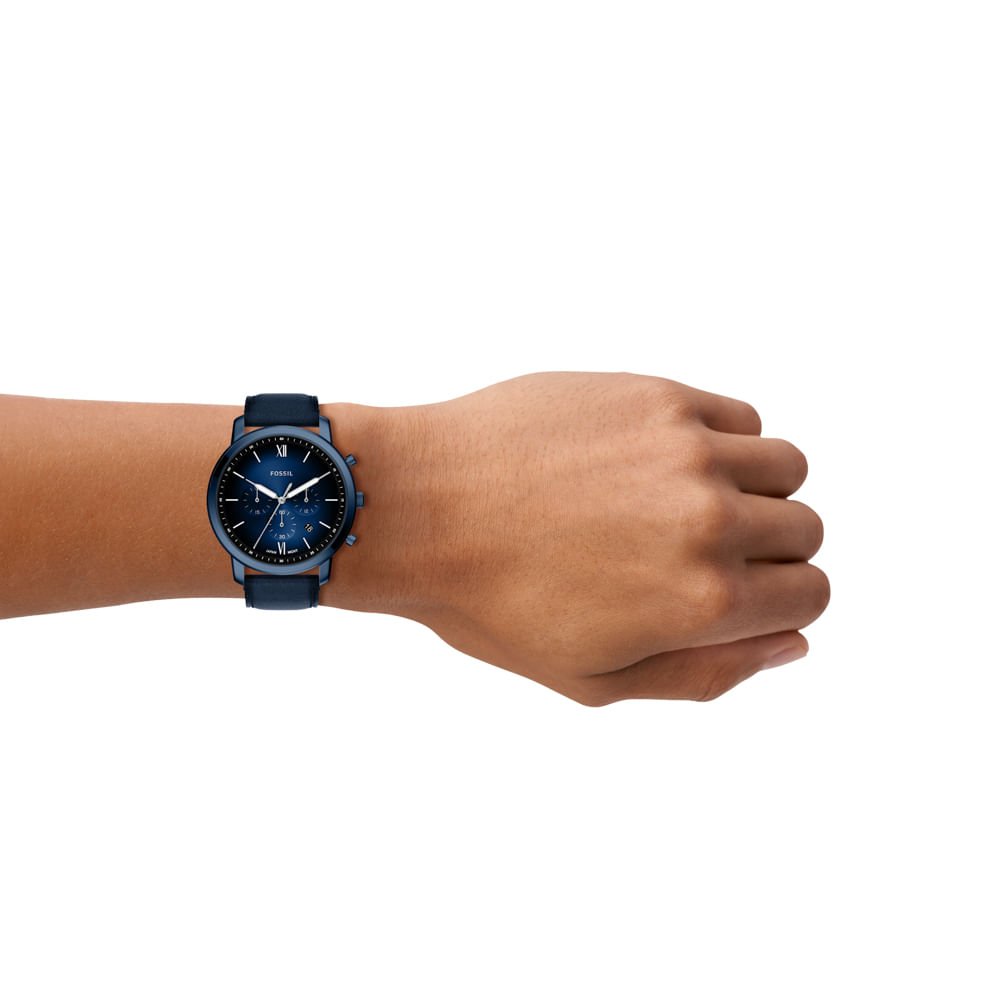 Relógio Fossil Masculino Neutra Azul - FS6168/0AN Azul 9