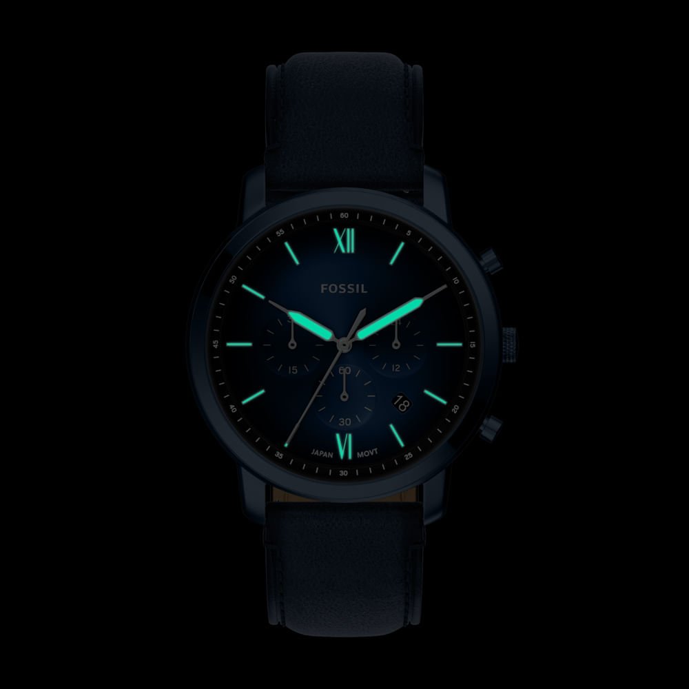 Relógio Fossil Masculino Neutra Azul - FS6168/0AN Azul 10