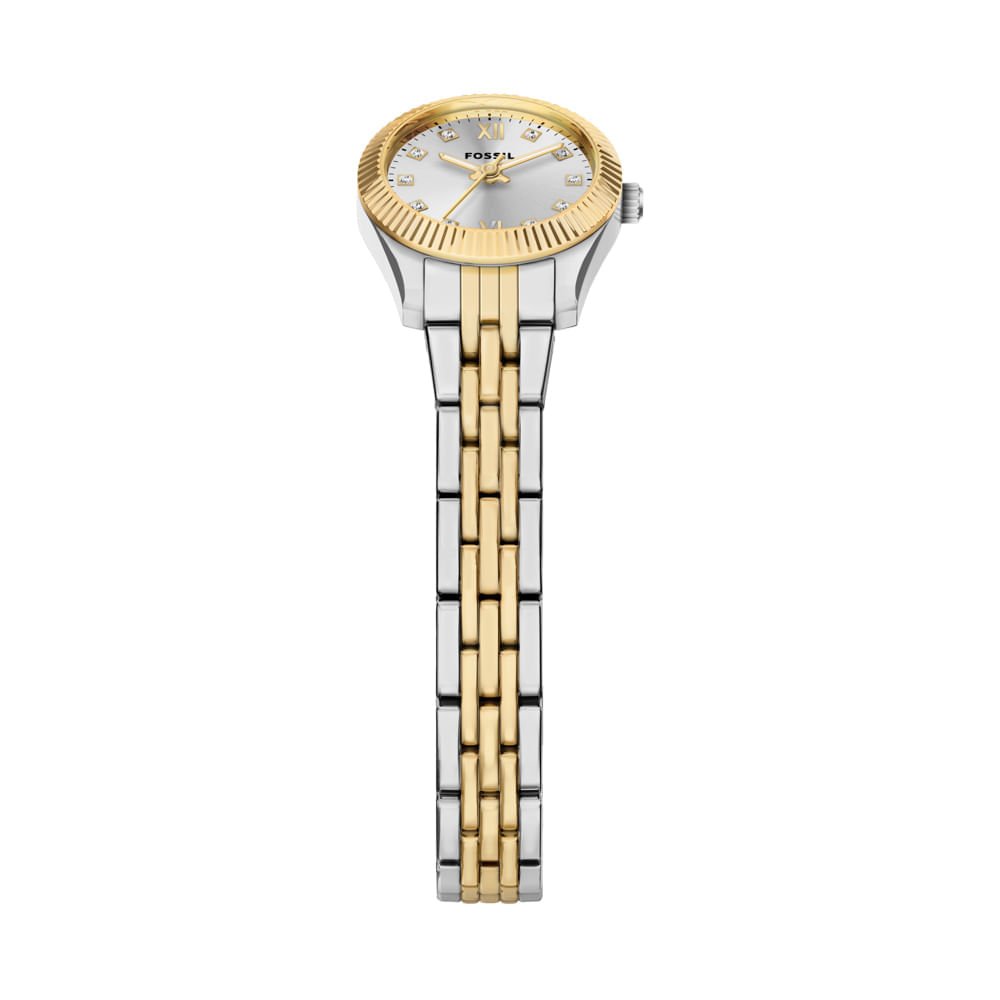 Relógio Fossil Feminino Scarlette Bicolor - ES5473/1KN Dourado 2