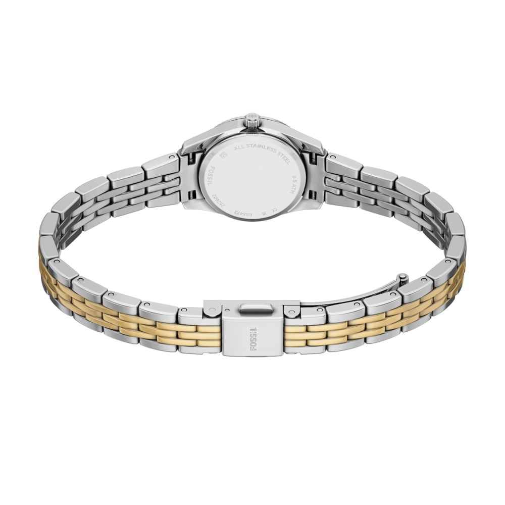 Relógio Fossil Feminino Scarlette Bicolor - ES5473/1KN Dourado 5