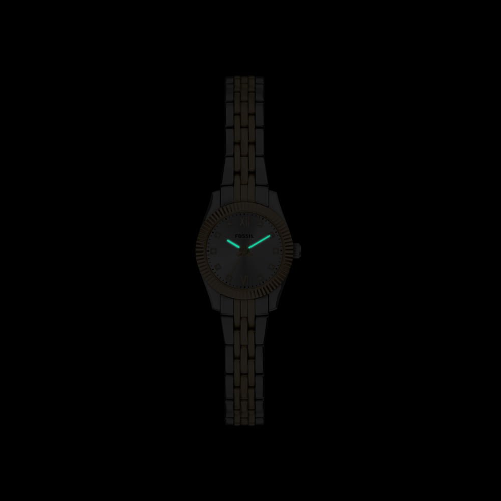 Relógio Fossil Feminino Scarlette Bicolor - ES5473/1KN Dourado 8