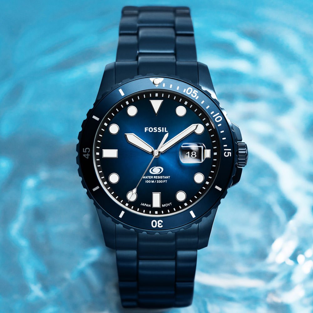 Relógio Fossil Masculino Blue Azul - FS6166/1AN Azul 9