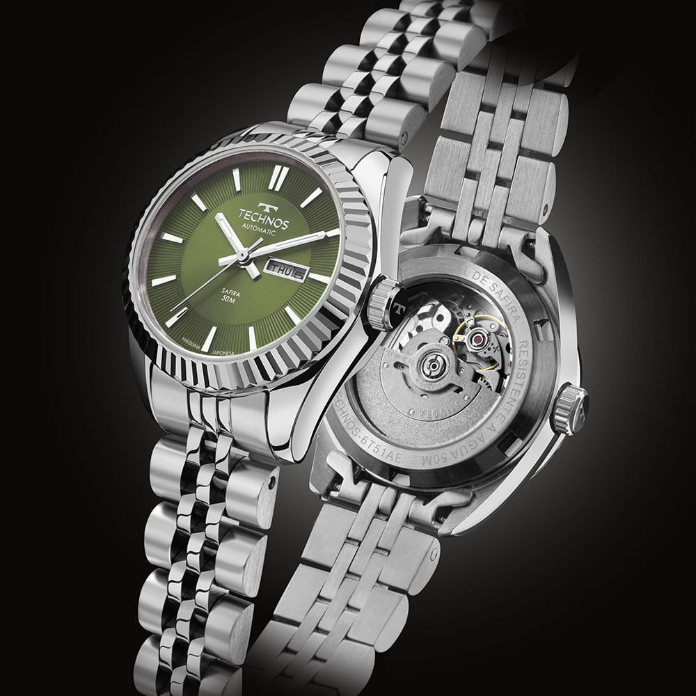 Relógio Technos Feminino Automático Riviera Prata - 6T51AE/1V Prata 4