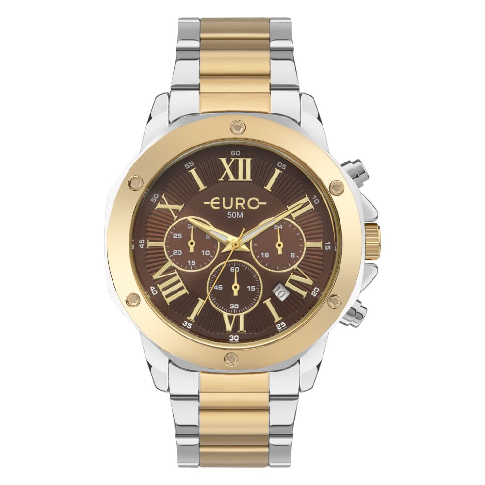 Relógio Euro Feminino Big Case Bicolor - EUJS25AN/4M