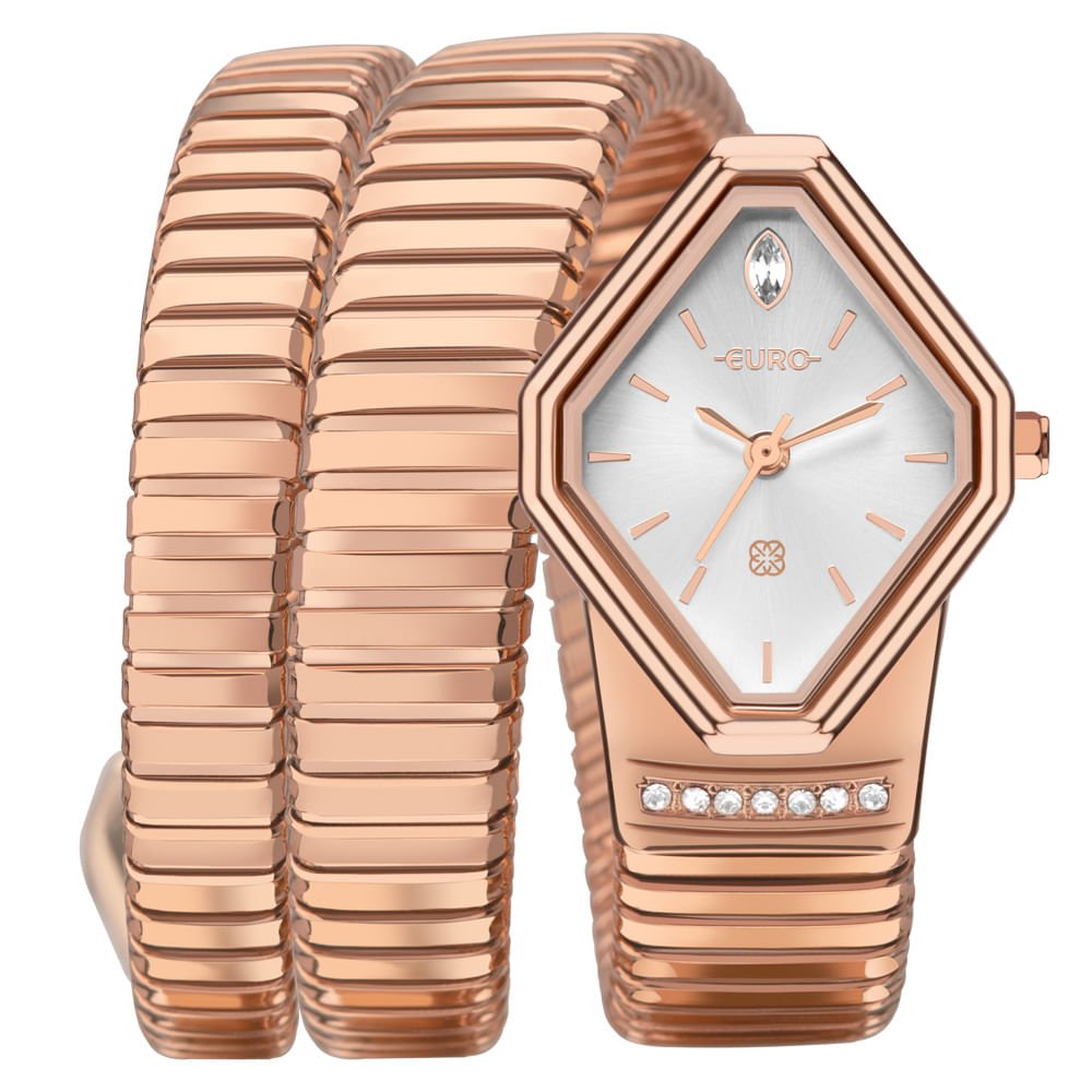 Relógio Euro Feminino Serpentes Rosé - EU2035ZDN/5B