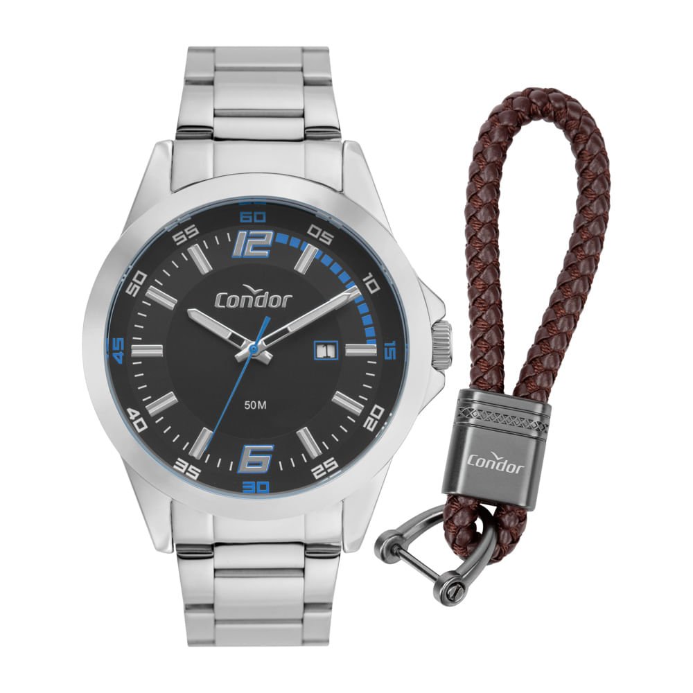 Kit Relógio Condor Masculino Drive Prata - CO2115NEB/K4K