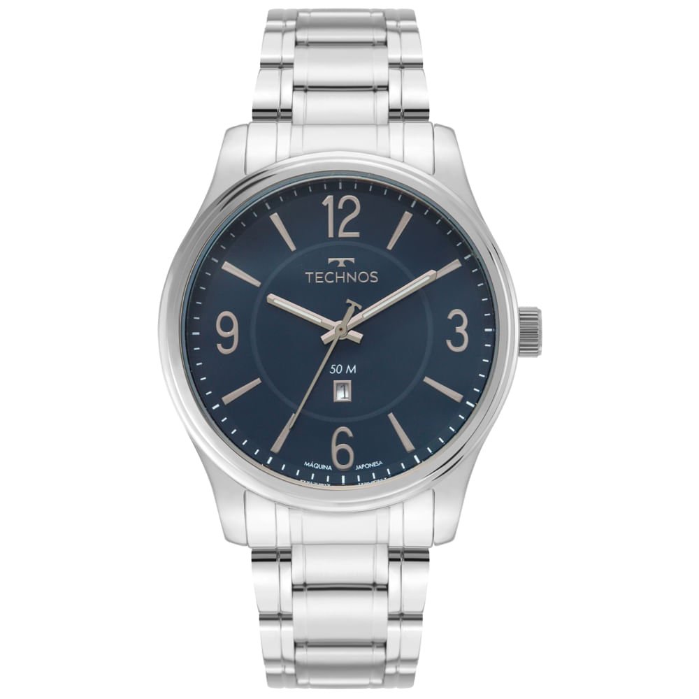 Relógio Technos Masculino Steel Prata - 2015BZBS/1A