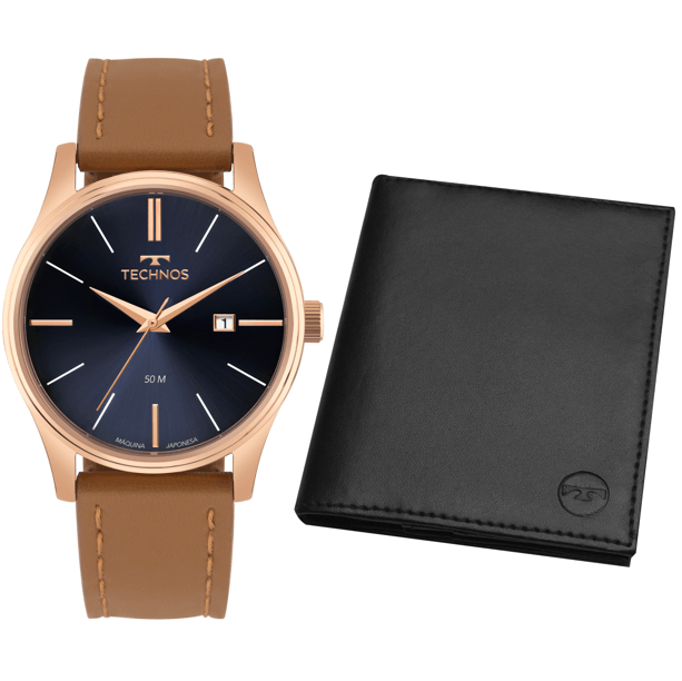 Kit Relógio Technos Masculino Steel Rosé - 2115UBQ/K0A Rose 2