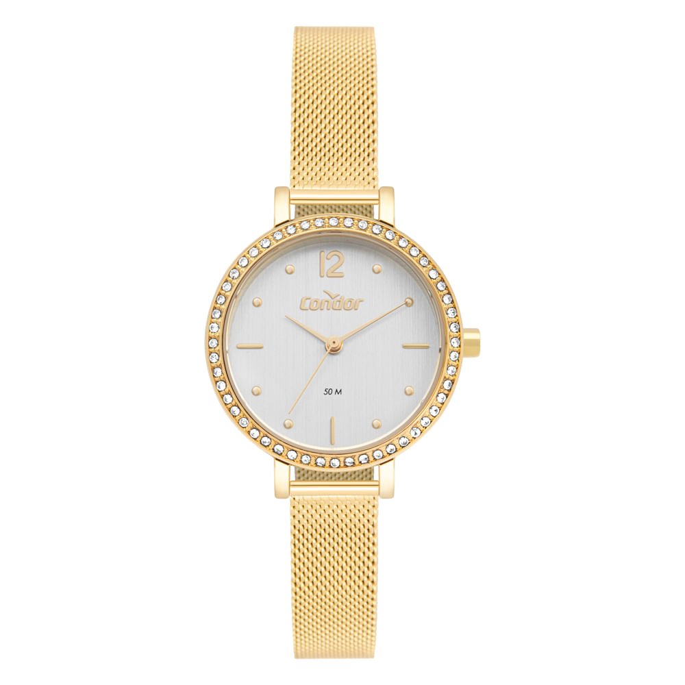 Kit Relógio Condor Feminino Brilho Dourado - CO2035OAP/K4K Dourado 2