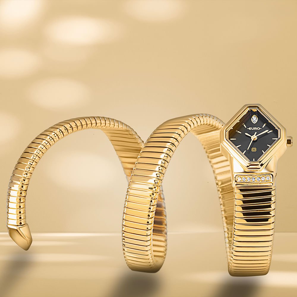 Relógio Euro Feminino Serpentes Dourado - EU2035ZDM/5P Dourado 4