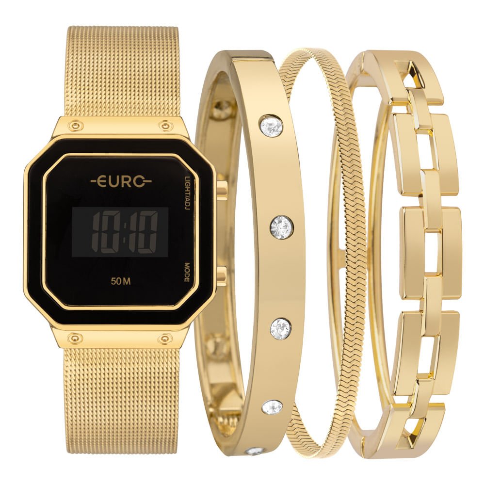 Relógio Euro Feminino Mix Digital Dourado - EUJ8583AA/K4D