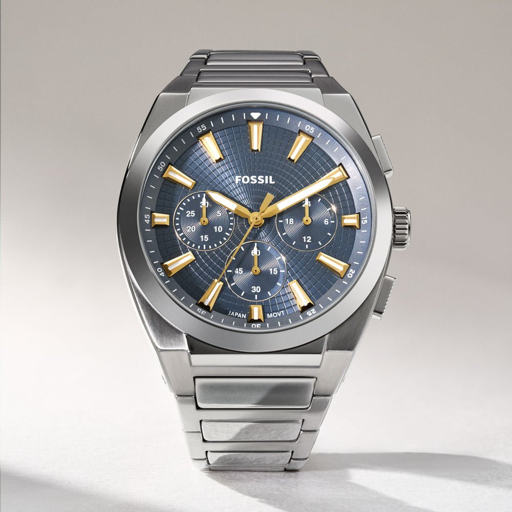 Relógio Fossil Masculino Everett Prata - FS6154/1AN Prata 12
