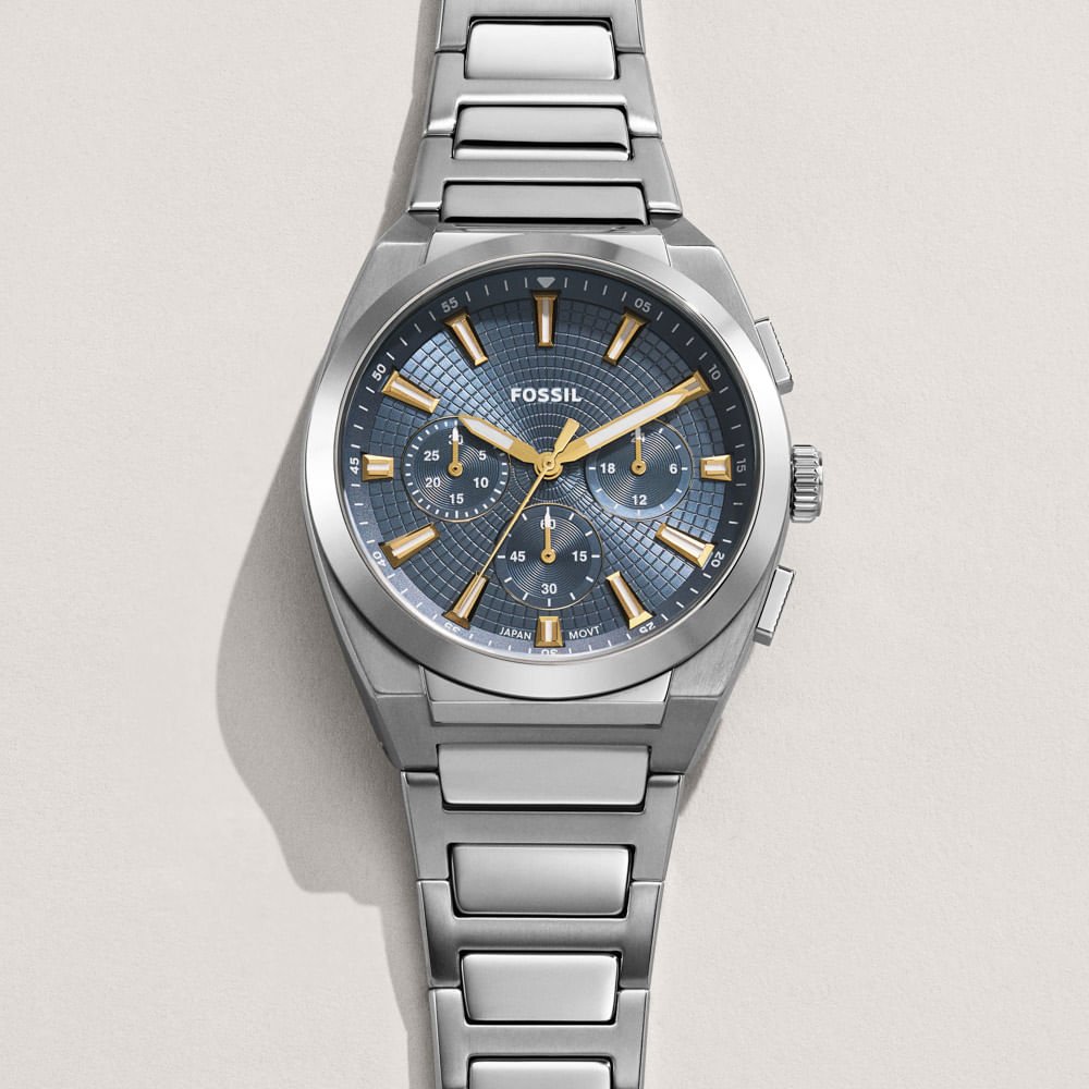 Relógio Fossil Masculino Everett Prata - FS6154/1AN Prata 13