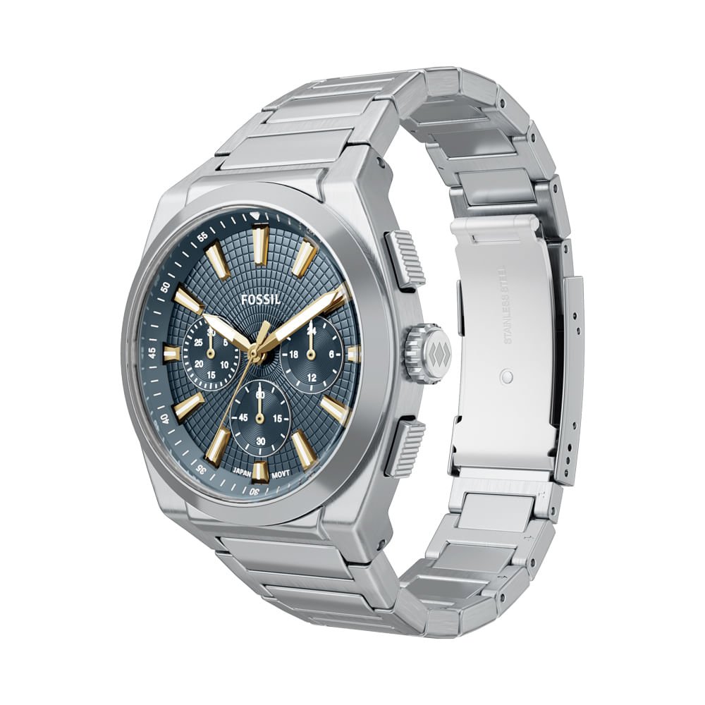 Relógio Fossil Masculino Everett Prata - FS6154/1AN Prata 4