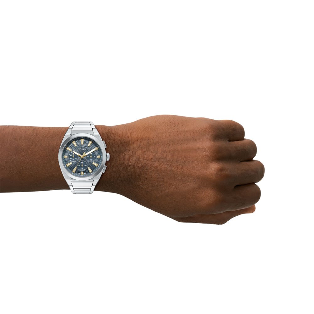 Relógio Fossil Masculino Everett Prata - FS6154/1AN Prata 8