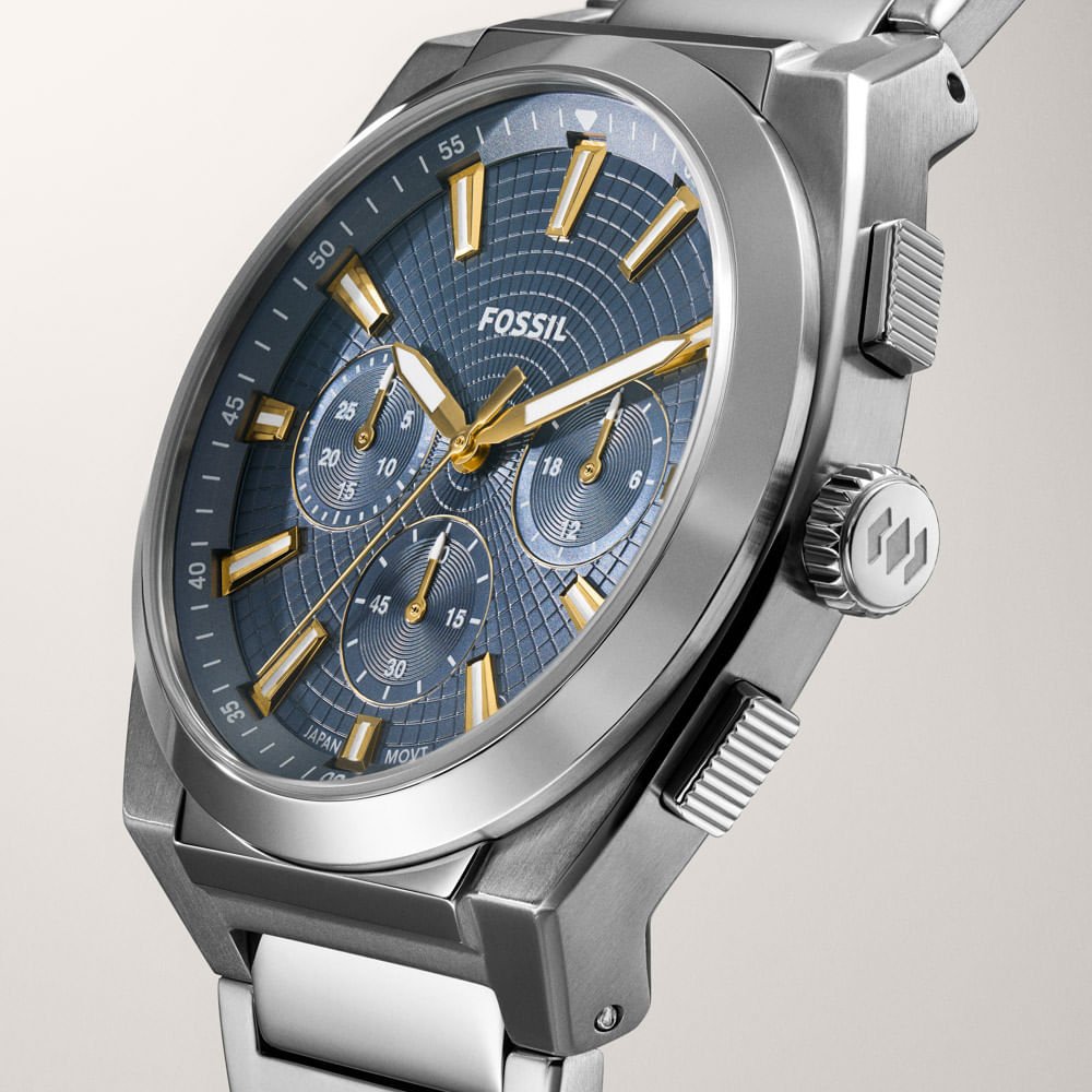 Relógio Fossil Masculino Everett Prata - FS6154/1AN Prata 10