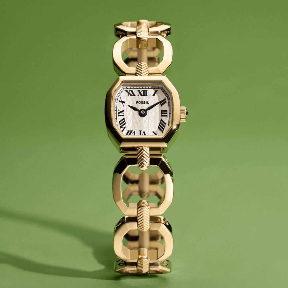 Relógio Fossil Feminino Harlow Dourado - ES5483/1BN Dourado 9