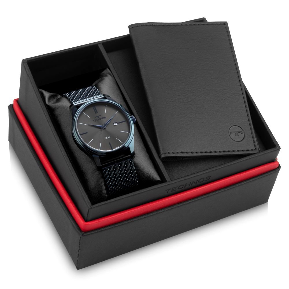 Kit Relógio Technos Masculino Steel Grafite - 2115UBM/K1P Grafite 6
