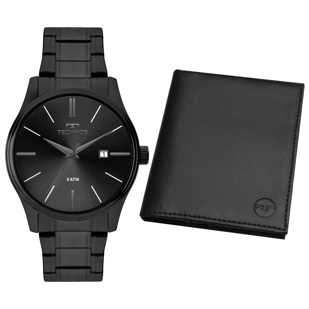 Kit Relógio Technos Masculino Steel Grafite - 2115MPO/K4P