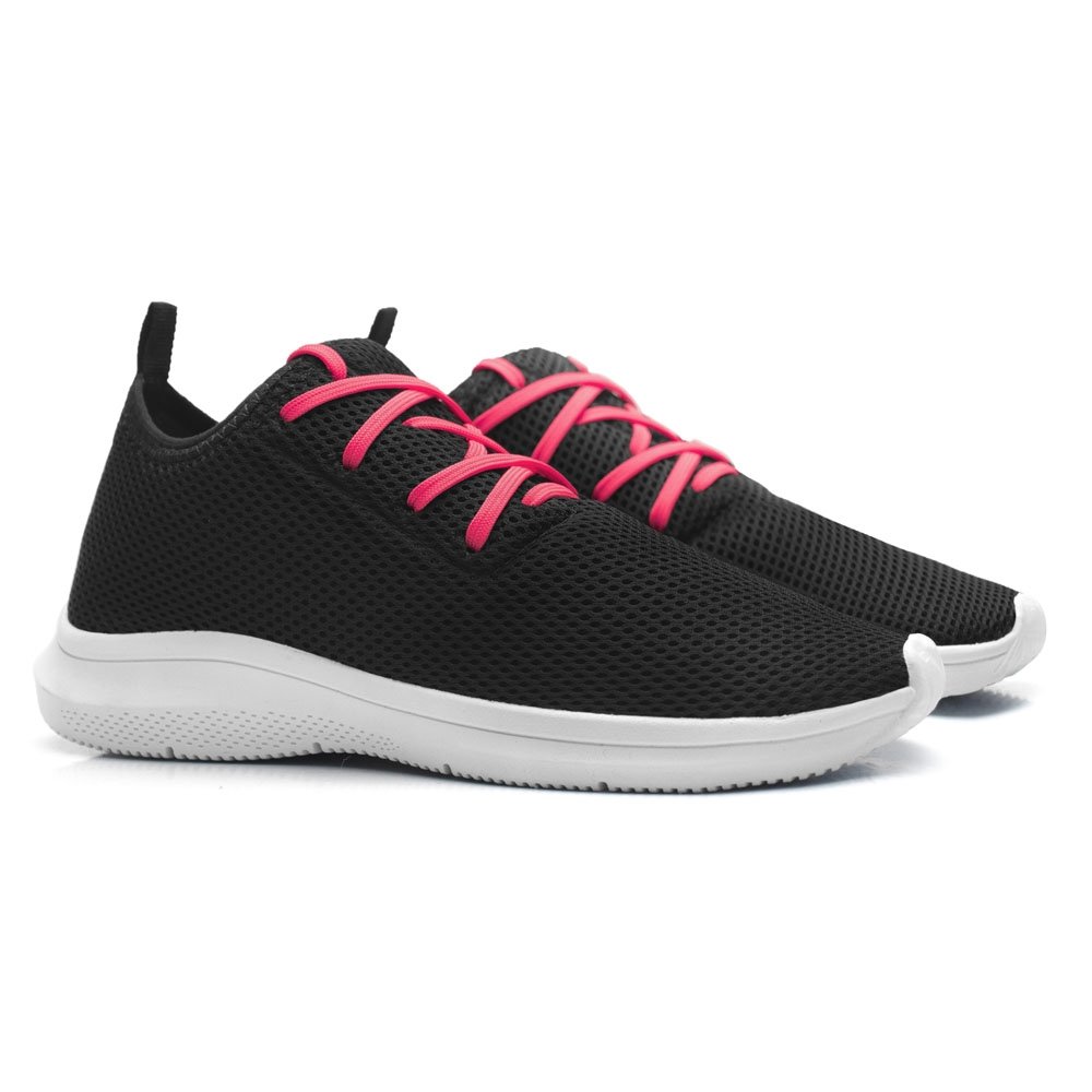 Tenis Esportivo Calce Facil FH Vestuario Tramado Sola Leve Confortavel Rosa 1