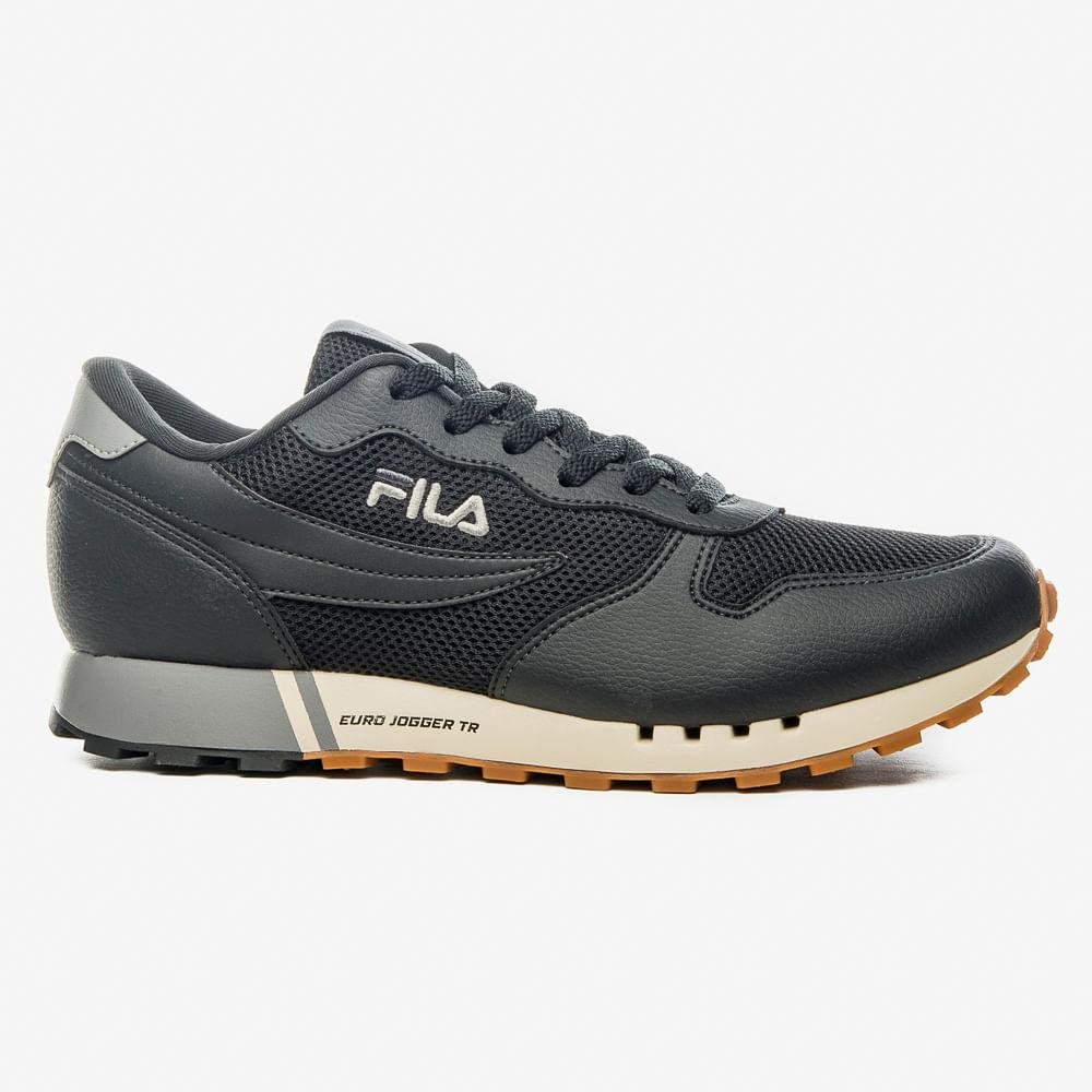 TENIS FILA EURO JOGGER TR PTO/CNZ/GRF Cinza 1