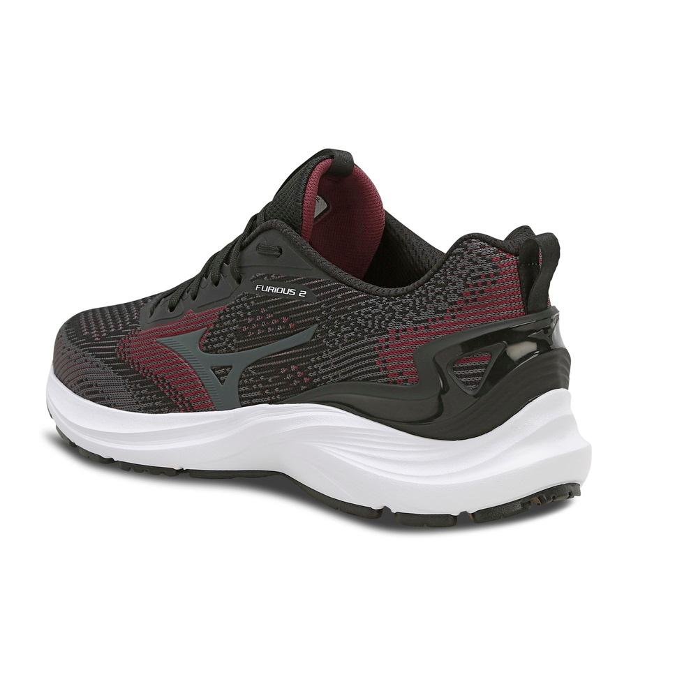 TENIS MIZUNO FURIOUS 2 PRETO/BORDO Preto 3
