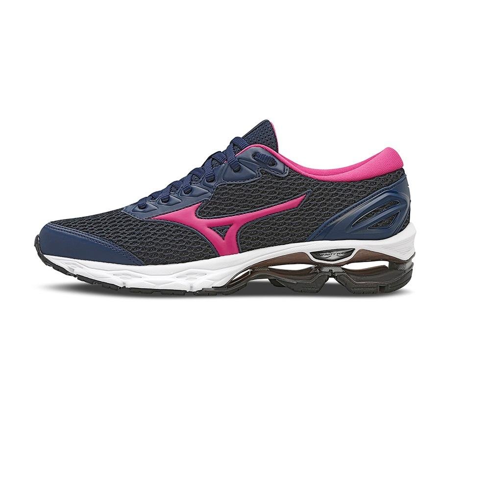TENIS MIZUNO WAVE FRONTIER 13 MARINHO/PINK/AZUL Azul Marinho/Rosa 2