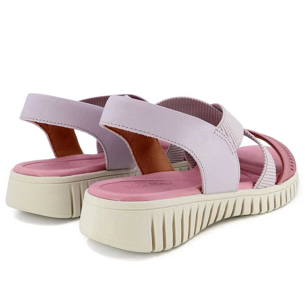SANDALIA USAFLEX PLATAFORMA ELASTICO LASER REF AH0111 Roxo 3
