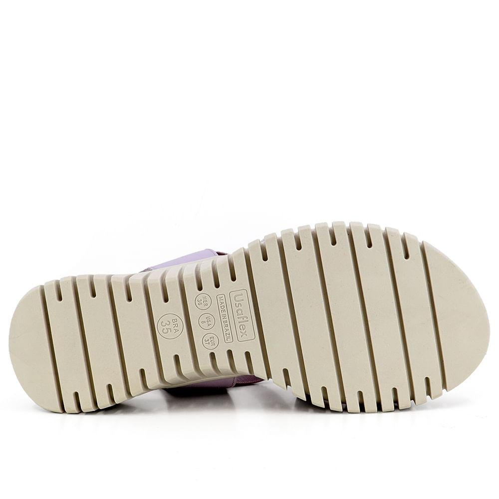 SANDALIA USAFLEX PLATAFORMA ELASTICO LASER REF AH0111 Roxo 4