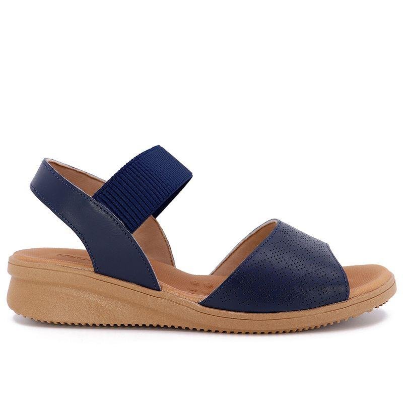 Sandália Usaflex SANDALIA USAFLEX PLATAFORMA MULTIMATERIAS LASER Feminino Azul 1