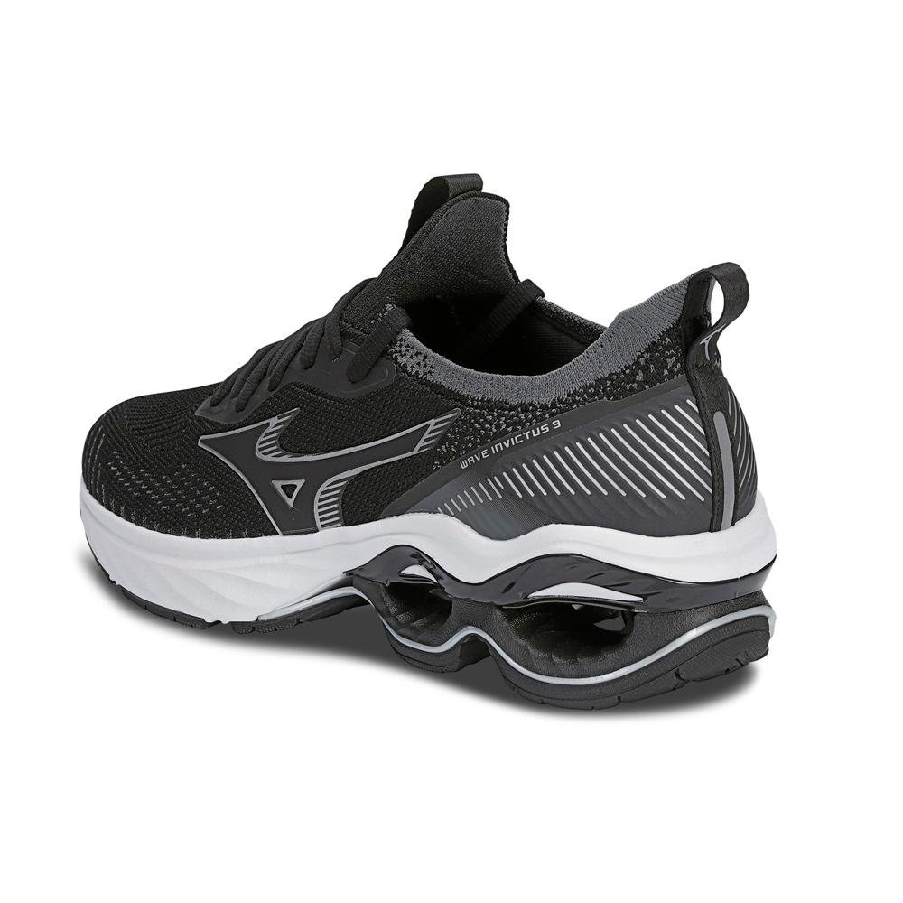 Tênis Mizuno Wave Invictus 3 Masculino Preto 3