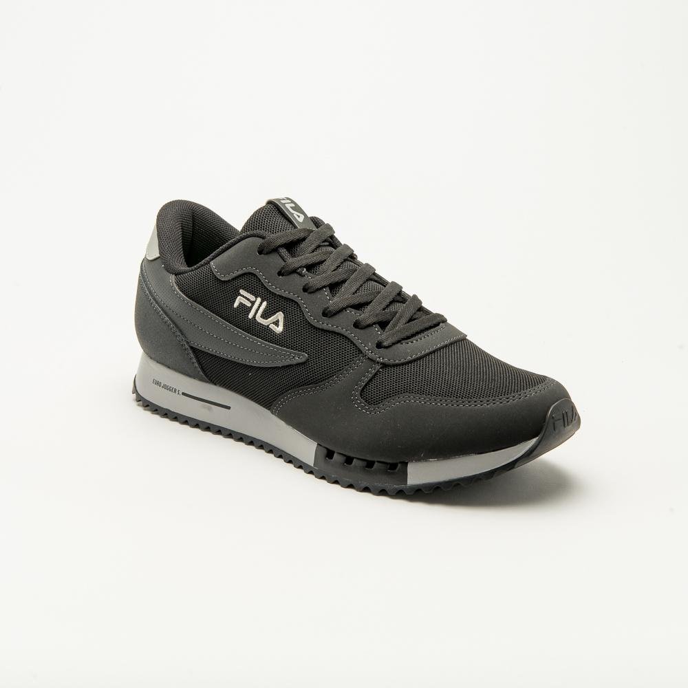 Tenis Fila Euro Jogger Sport Preto/Cinza Multicores 5