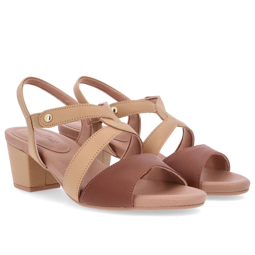 SANDALIA USAFLEX BLOCO Y8217 Bege 2