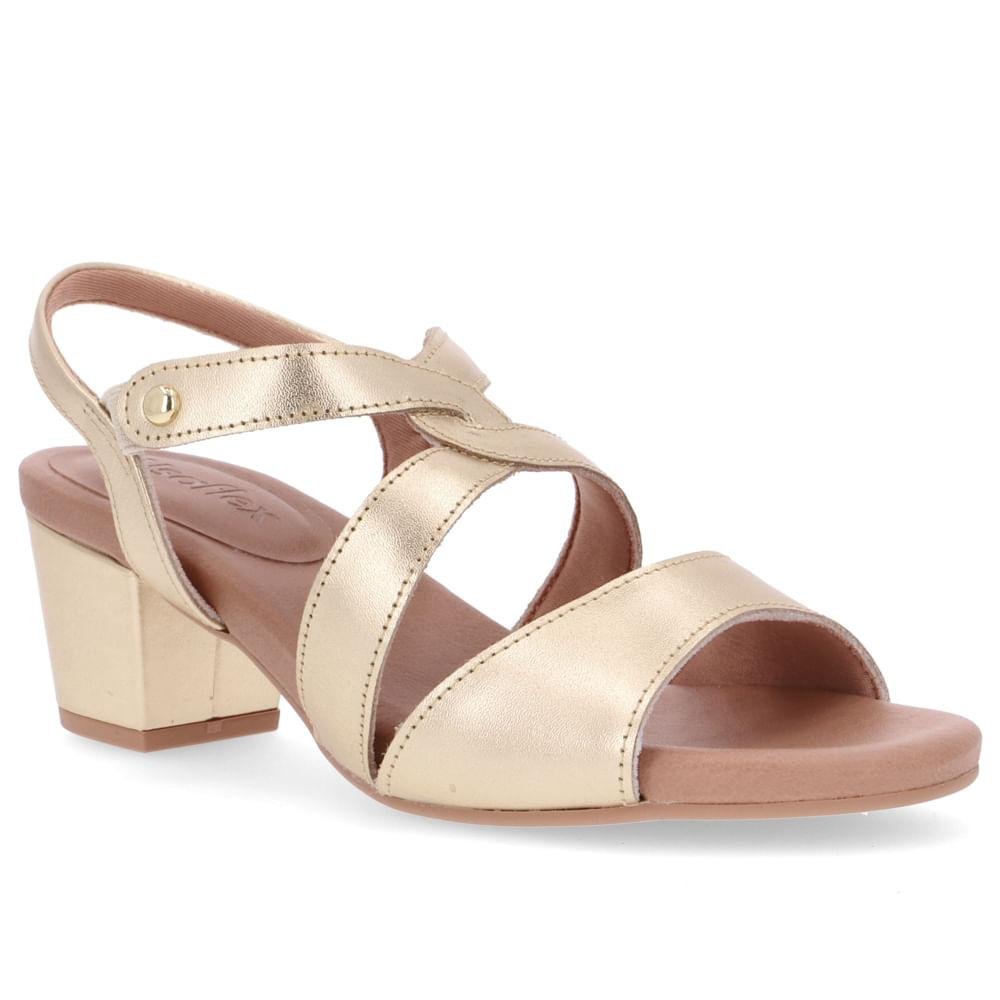 SANDALIA USAFLEX BLOCO Y8217 Dourado 4
