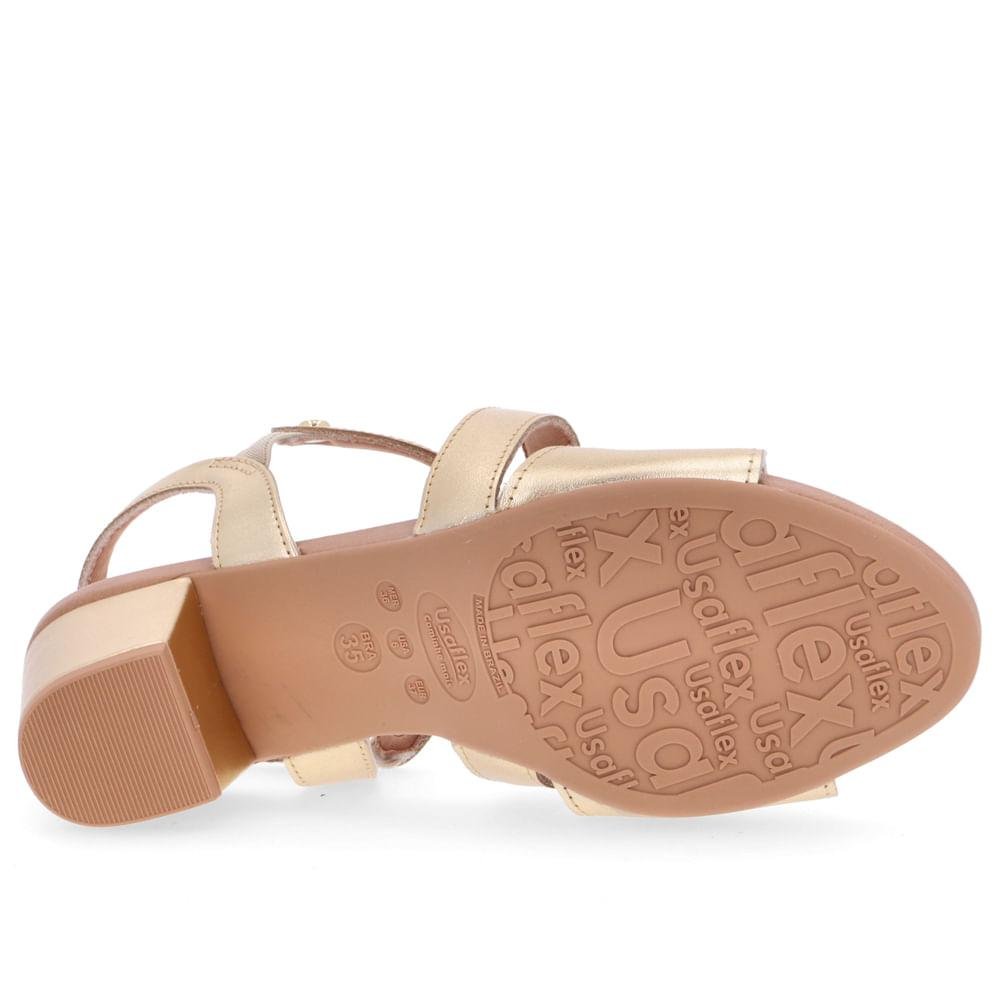 SANDALIA USAFLEX BLOCO Y8217 Dourado 5