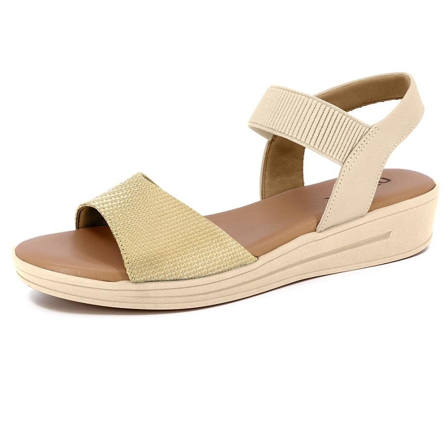 SANDALIA USAFLEX PLATAFORMA MM0701 Dourado 2