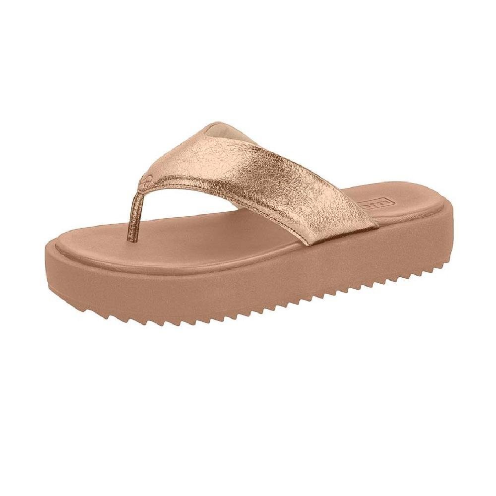 CHINELO MOLECA DE DEDO METALIZADO Bege 2
