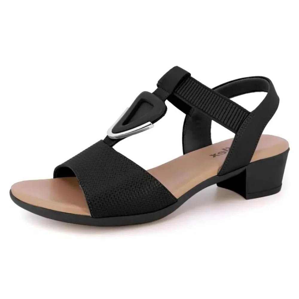 SANDALIA USAFLEX SALTO BLOCO MM0801 Preto 2
