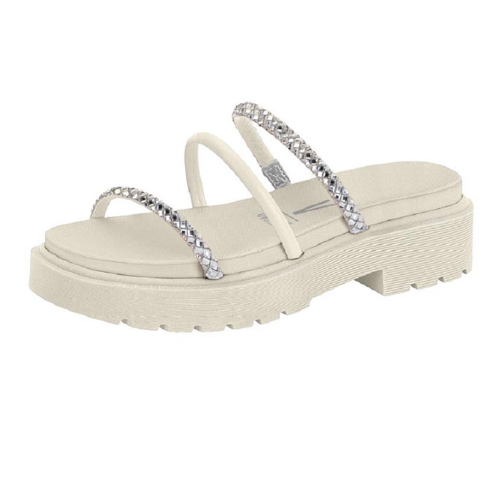 Papete Vizzano Tira Pronta Strass/MC Feminino 4498 Branco 2