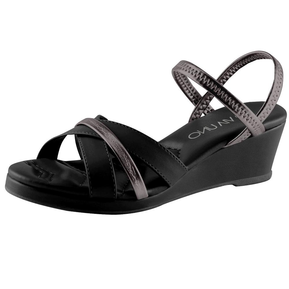 SANDALIA VIA UNO ANABELA REF 306085SMPVV Preto 2