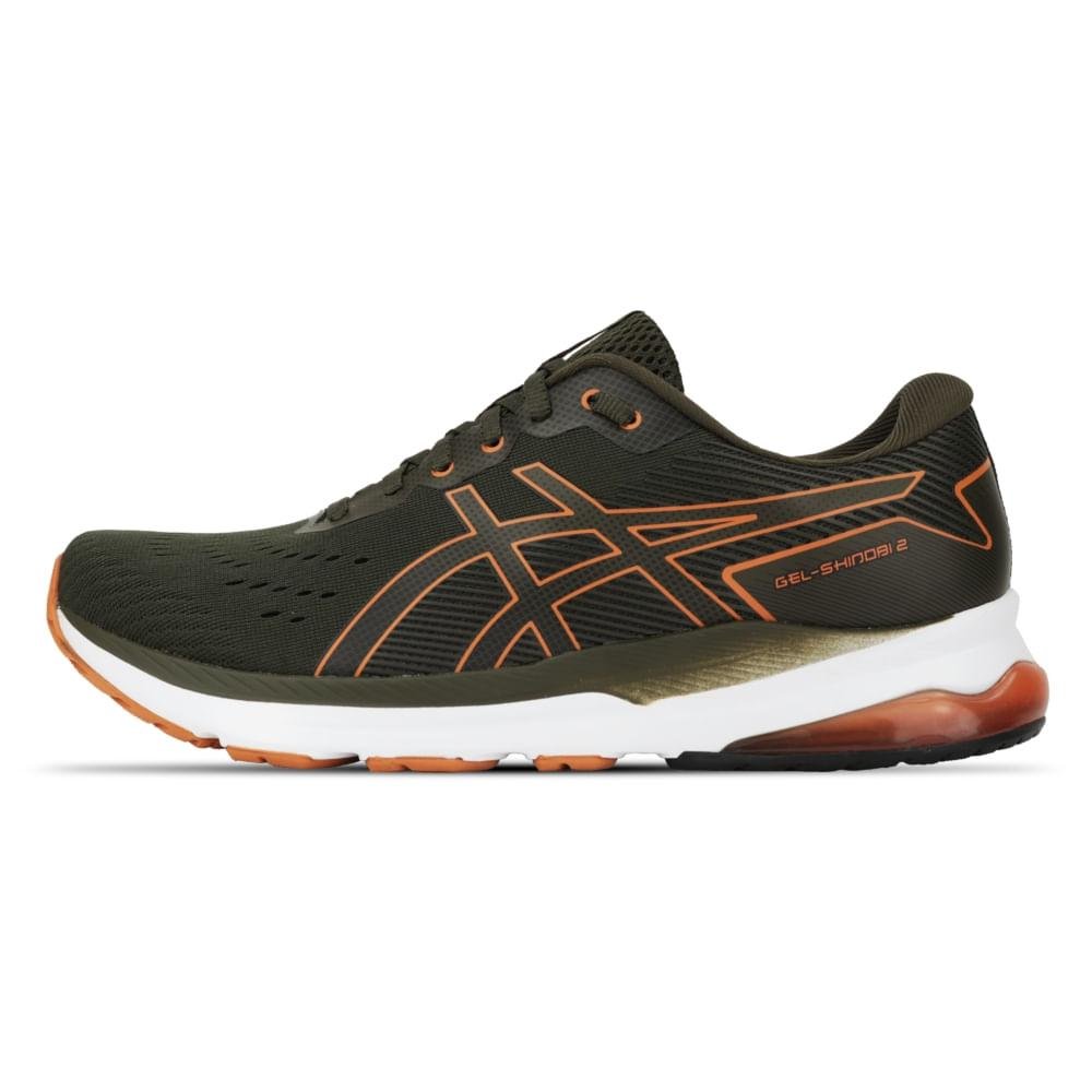 TENIS ASICS GEL-SHINOBI 2 MASCULINO Marrom/Laranja 2