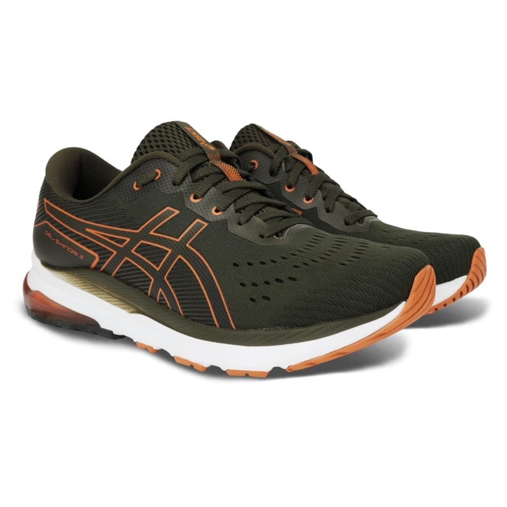 TENIS ASICS GEL-SHINOBI 2 MASCULINO Marrom/Laranja 3
