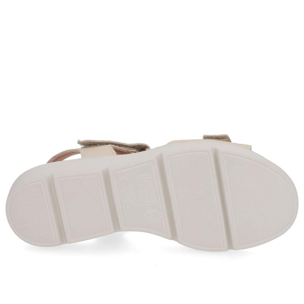 SANDALIA USAFLEX COURO REF AL4303 Creme 4